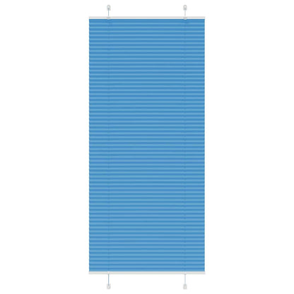 Pleated Blind Blue 95x200 cm Fabric Width 94.4 cm Polyester