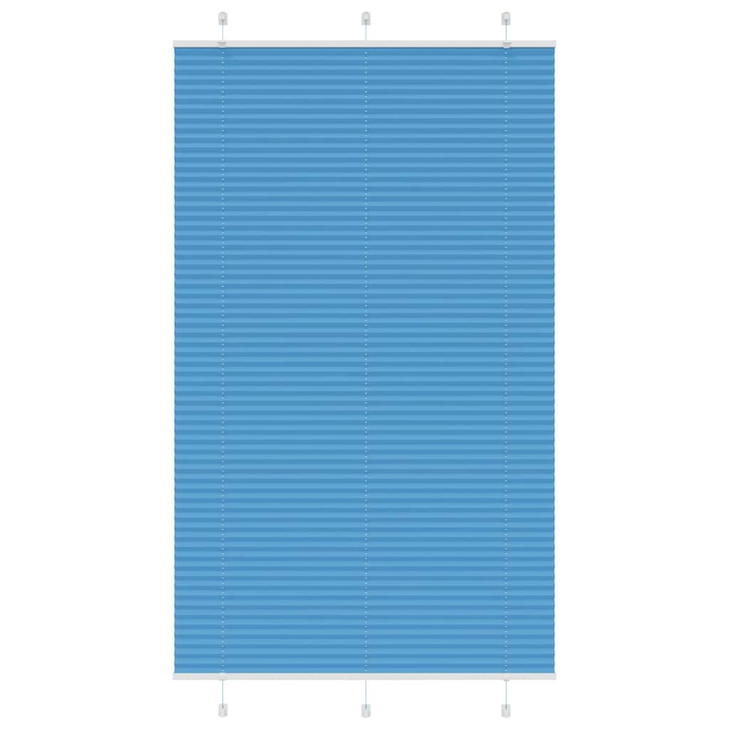 Pleated Blind Blue 115x200 cm Fabric Width 114.4 cm Polyester