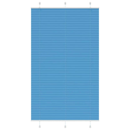 Pleated Blind Blue 115x200 cm Fabric Width 114.4 cm Polyester