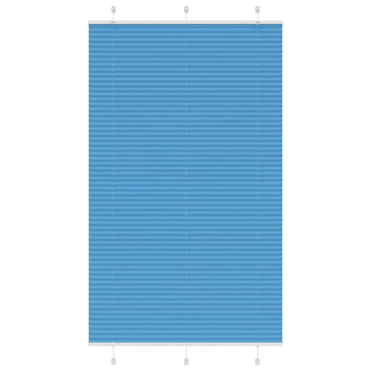 Pleated Blind Blue 115x200 cm Fabric Width 114.4 cm Polyester