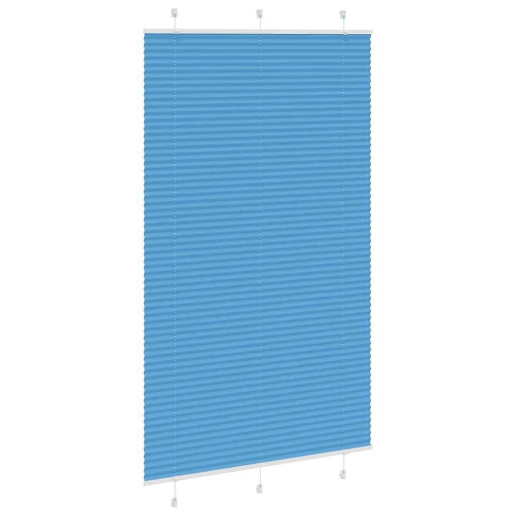 Pleated Blind Blue 115x200 cm Fabric Width 114.4 cm Polyester