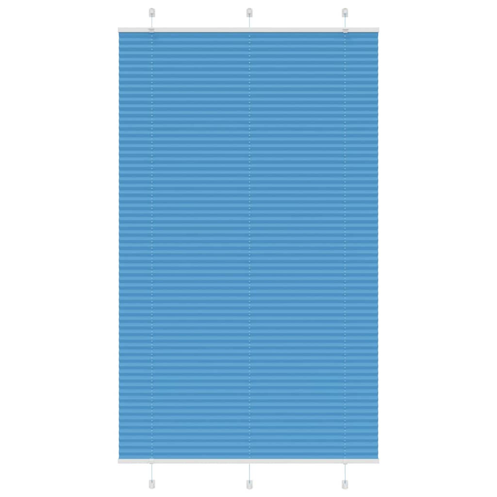 Pleated Blind Blue 120x200 cm Fabric Width 119.4 cm Polyester