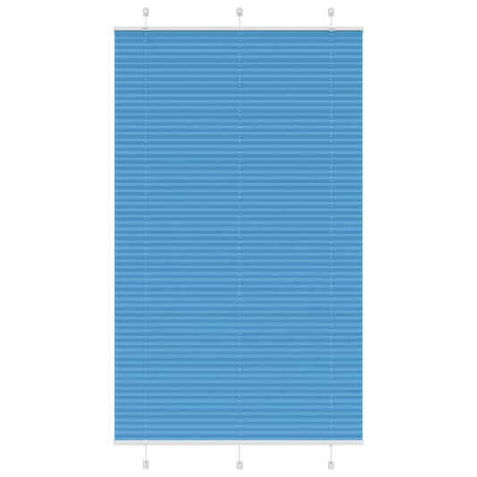 Pleated Blind Blue 120x200 cm Fabric Width 119.4 cm Polyester