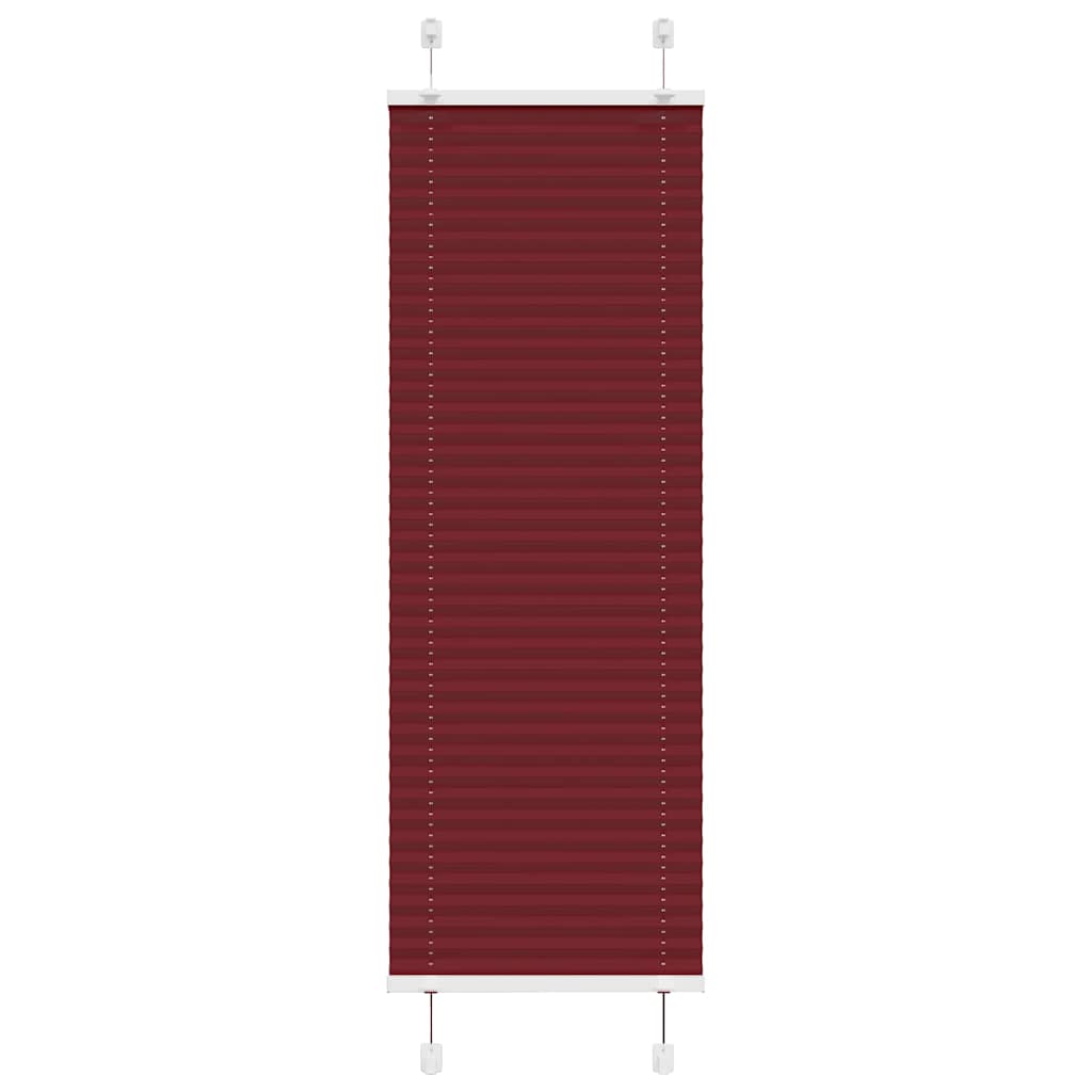 Pleated Blind Bordeaux Red 40x100 cm Fabric Width 39.4 cm Polyester