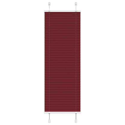 Pleated Blind Bordeaux Red 40x100 cm Fabric Width 39.4 cm Polyester