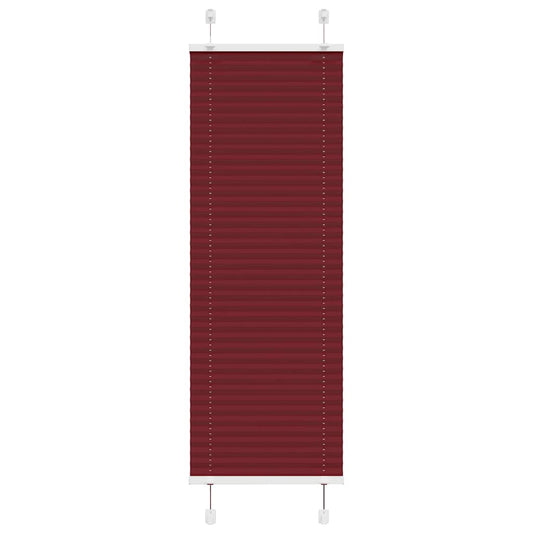 Pleated Blind Bordeaux Red 40x100 cm Fabric Width 39.4 cm Polyester