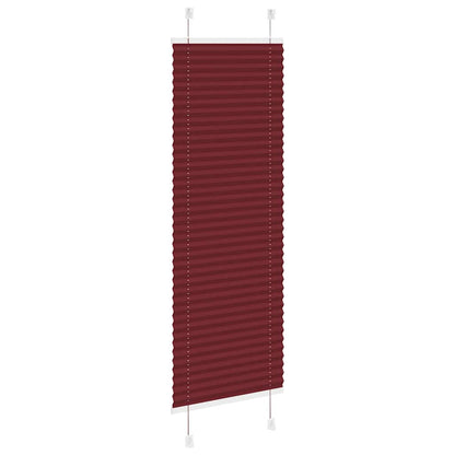 Pleated Blind Bordeaux Red 40x100 cm Fabric Width 39.4 cm Polyester