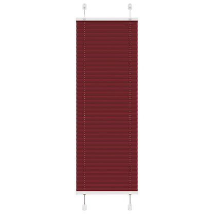 Pleated Blind Bordeaux Red 45x100 cm Fabric Width 44.4 cm Polyester