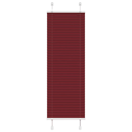 Pleated Blind Bordeaux Red 45x100 cm Fabric Width 44.4 cm Polyester