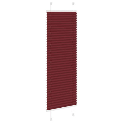 Pleated Blind Bordeaux Red 45x100 cm Fabric Width 44.4 cm Polyester