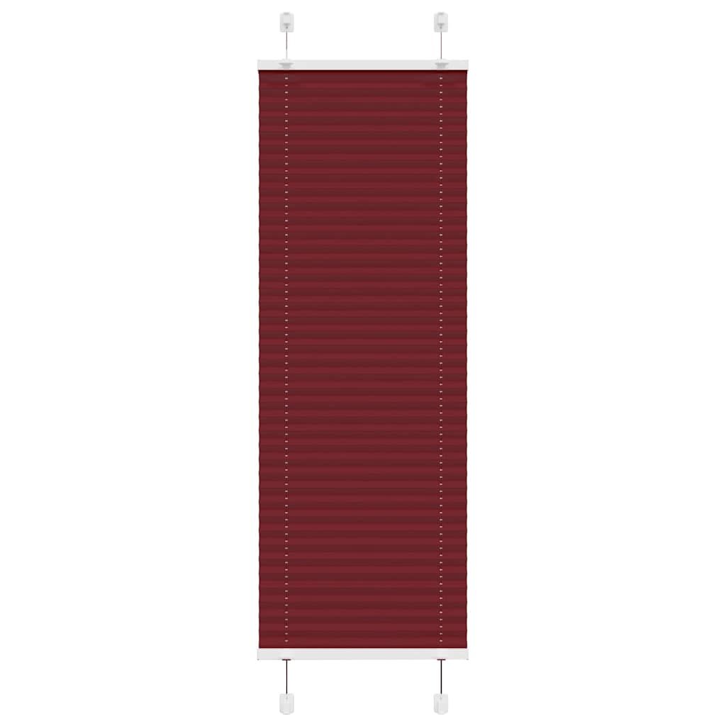 Pleated Blind Bordeaux Red 50x100 cm Fabric Width 49.4 cm Polyester