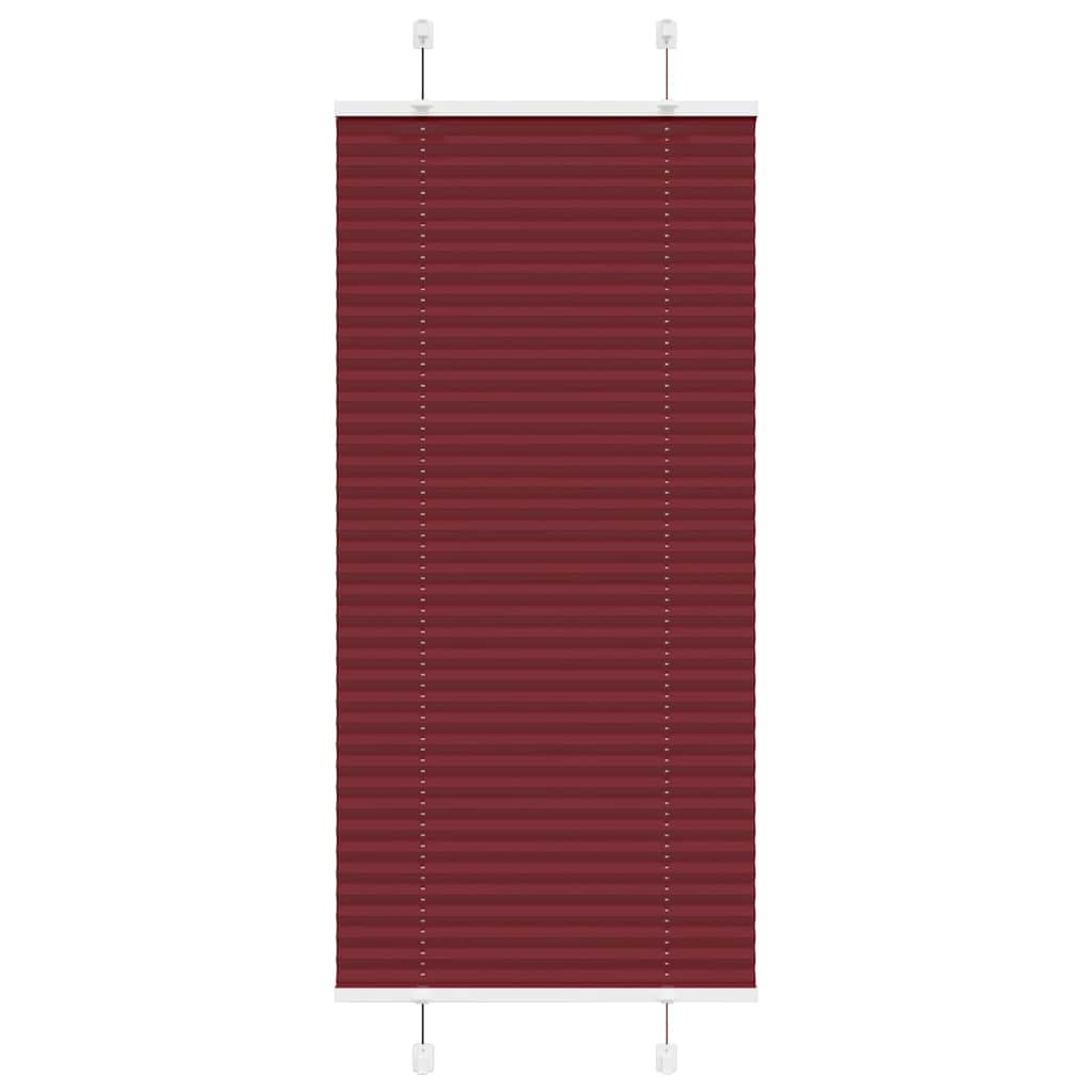 Pleated Blind Bordeaux Red 55x100 cm Fabric Width 54.4 cm Polyester