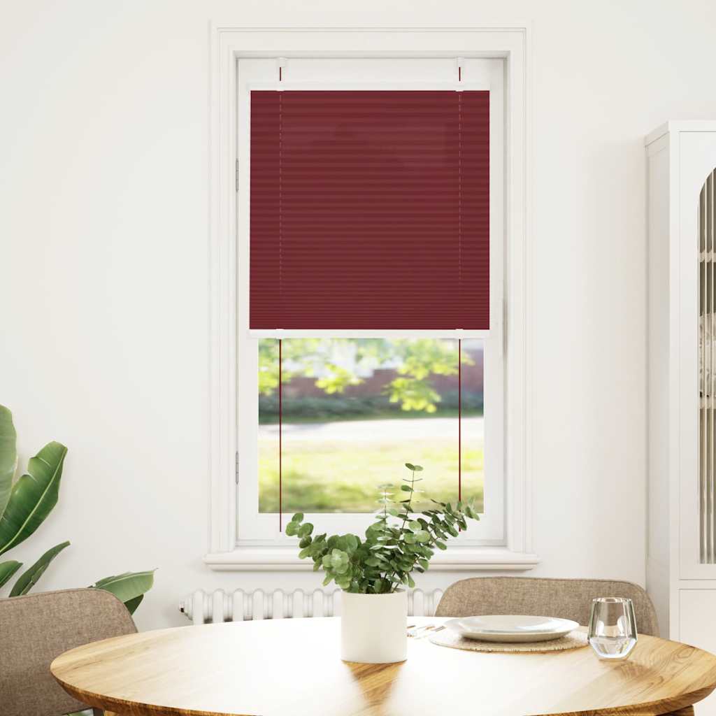 Pleated Blind Bordeaux Red 55x100 cm Fabric Width 54.4 cm Polyester