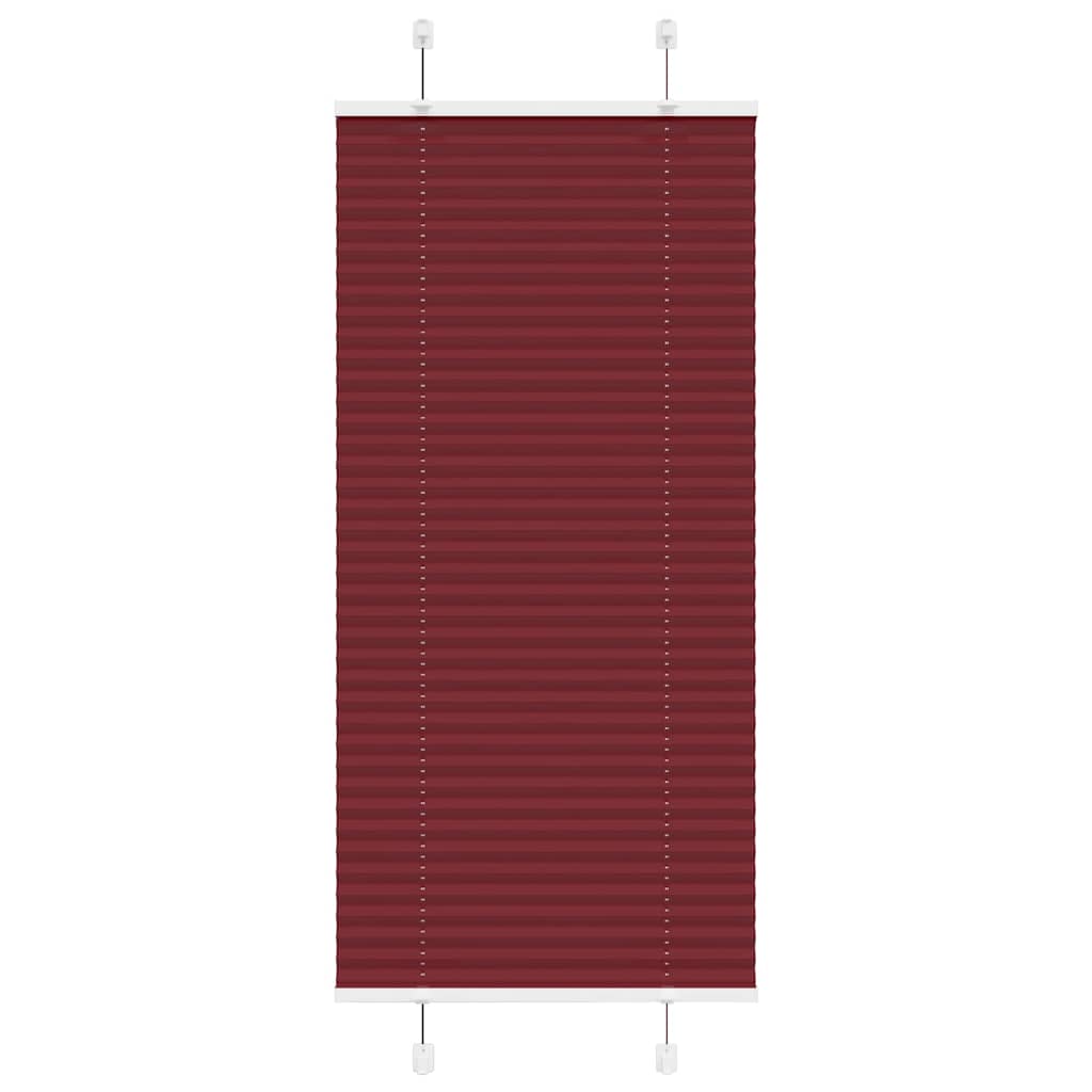 Pleated Blind Bordeaux Red 60x100 cm Fabric Width 59.4 cm Polyester