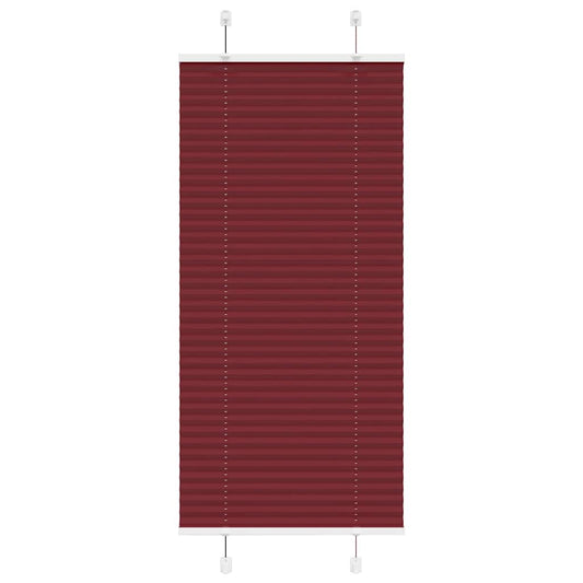 Pleated Blind Bordeaux Red 60x100 cm Fabric Width 59.4 cm Polyester