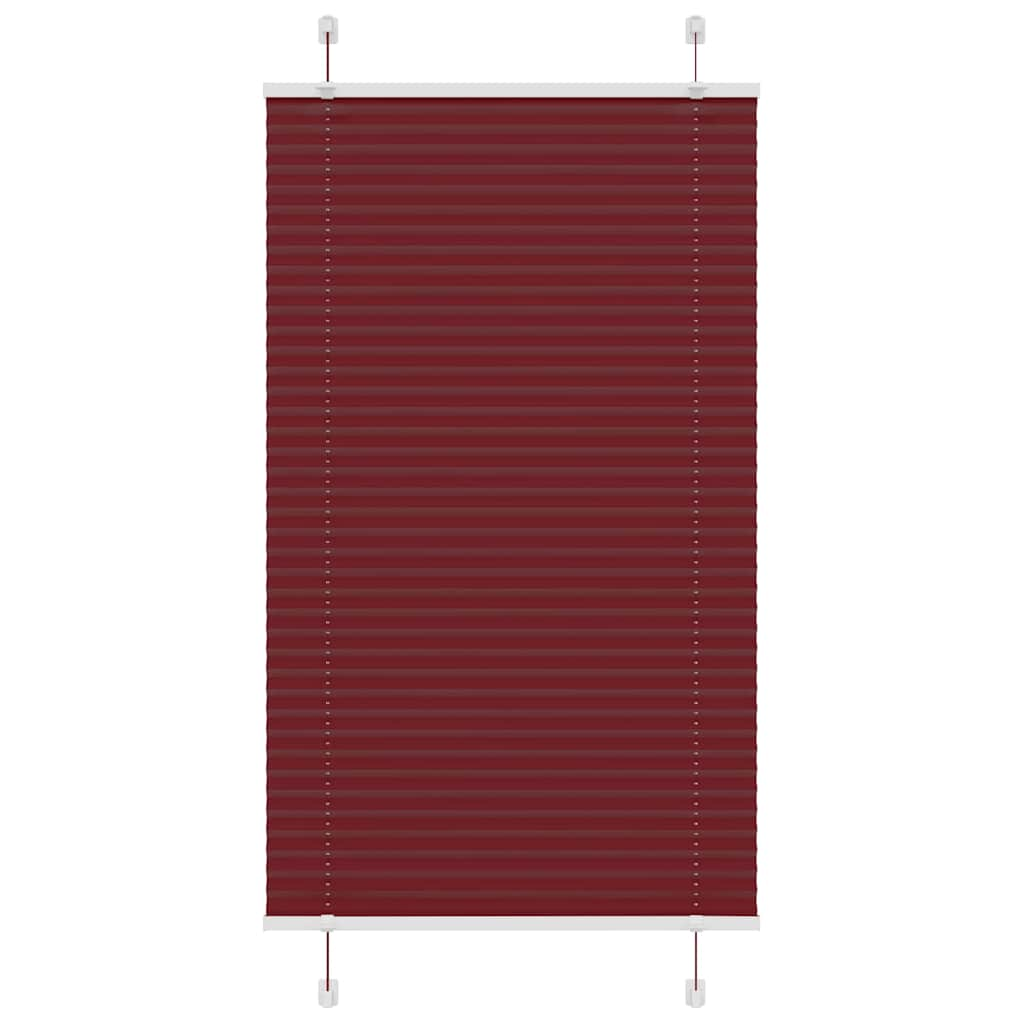 Pleated Blind Bordeaux Red 70x100 cm Fabric Width 69.4 cm Polyester