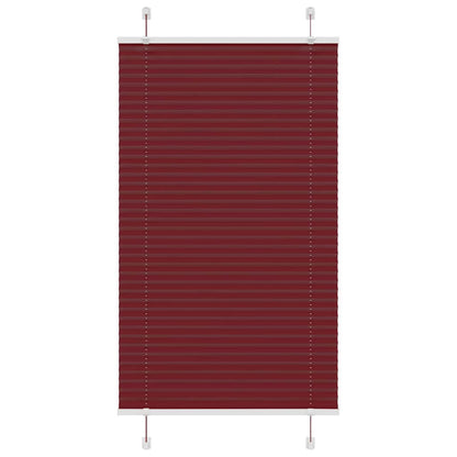 Pleated Blind Bordeaux Red 70x100 cm Fabric Width 69.4 cm Polyester