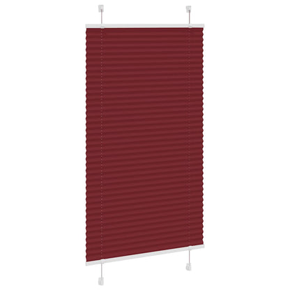 Pleated Blind Bordeaux Red 70x100 cm Fabric Width 69.4 cm Polyester