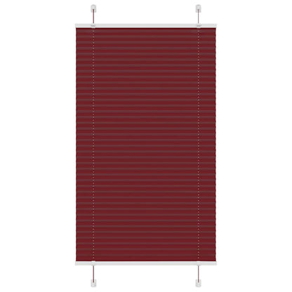 Pleated Blind Bordeaux Red 75x100 cm Fabric Width 74.4 cm Polyester