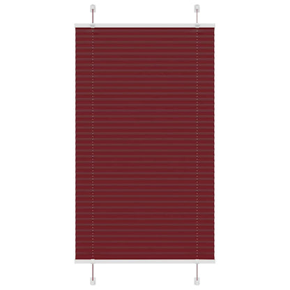 Pleated Blind Bordeaux Red 80x100 cm Fabric Width 79.4 cm Polyester