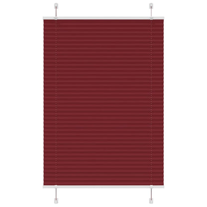 Pleated Blind Bordeaux Red 85x100 cm Fabric Width 84.4 cm Polyester