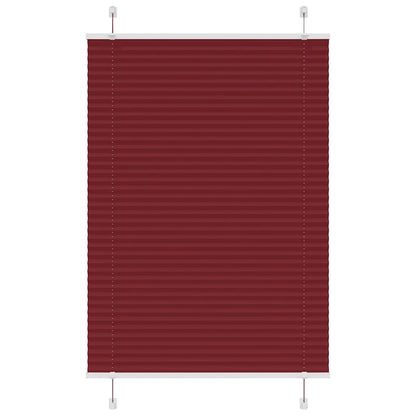 Pleated Blind Bordeaux Red 90x100 cm Fabric Width 89.4 cm Polyester