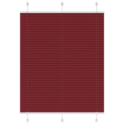 Pleated Blind Bordeaux Red 105x100 cm Fabric Width 104.4 cm Polyester