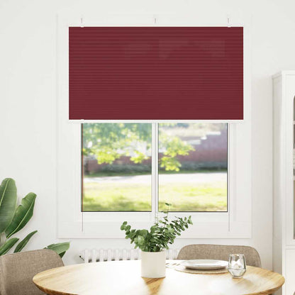 Pleated Blind Bordeaux Red 105x100 cm Fabric Width 104.4 cm Polyester