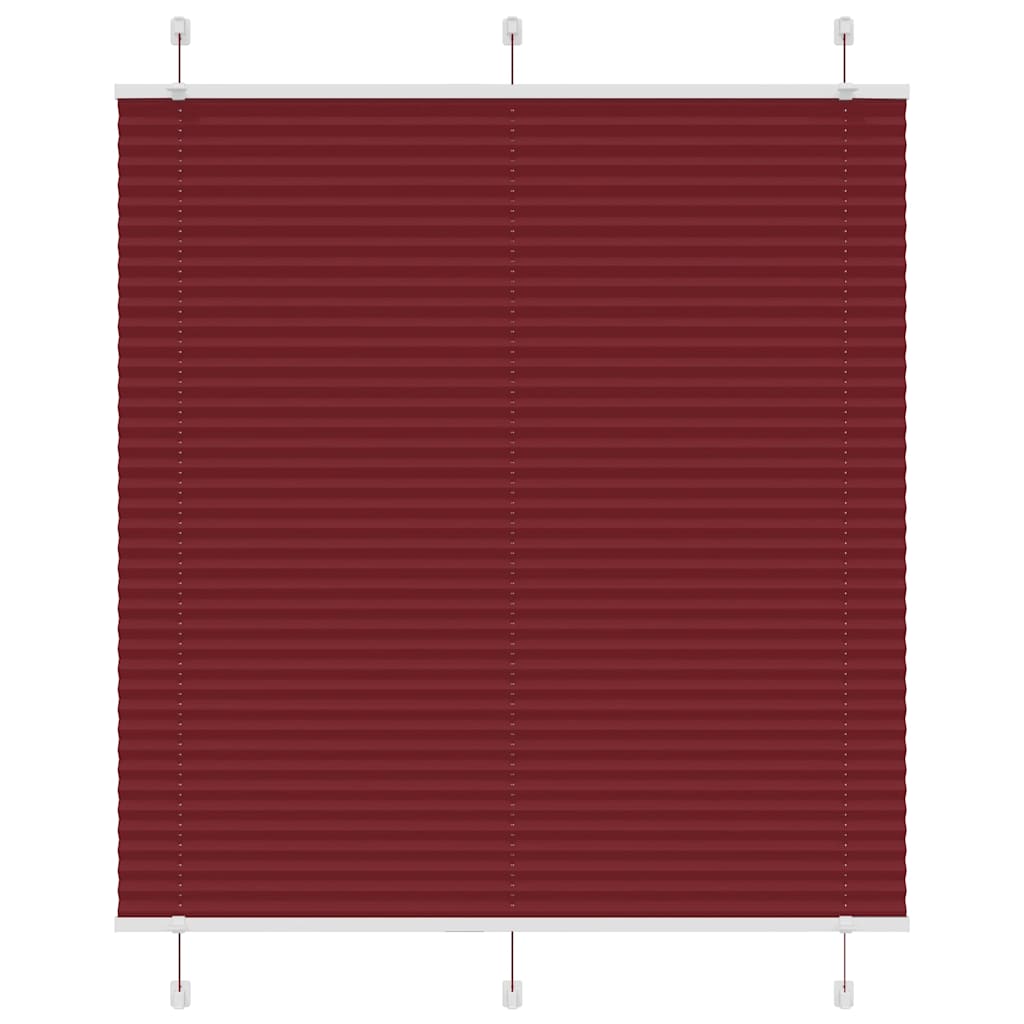 Pleated Blind Bordeaux Red 115x100 cm Fabric Width 114.4 cm Polyester