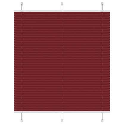 Pleated Blind Bordeaux Red 115x100 cm Fabric Width 114.4 cm Polyester