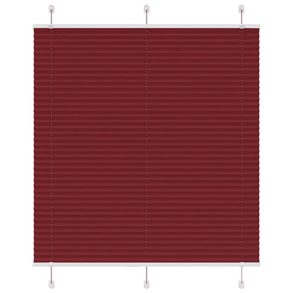 Pleated Blind Bordeaux Red 120x100 cm Fabric Width 119.4 cm Polyester