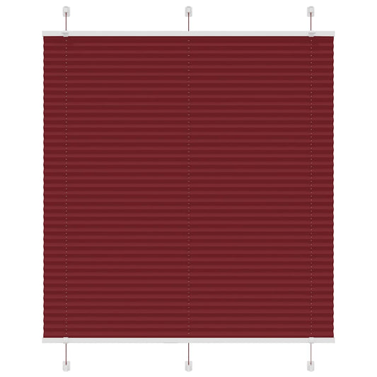 Pleated Blind Bordeaux Red 120x100 cm Fabric Width 119.4 cm Polyester