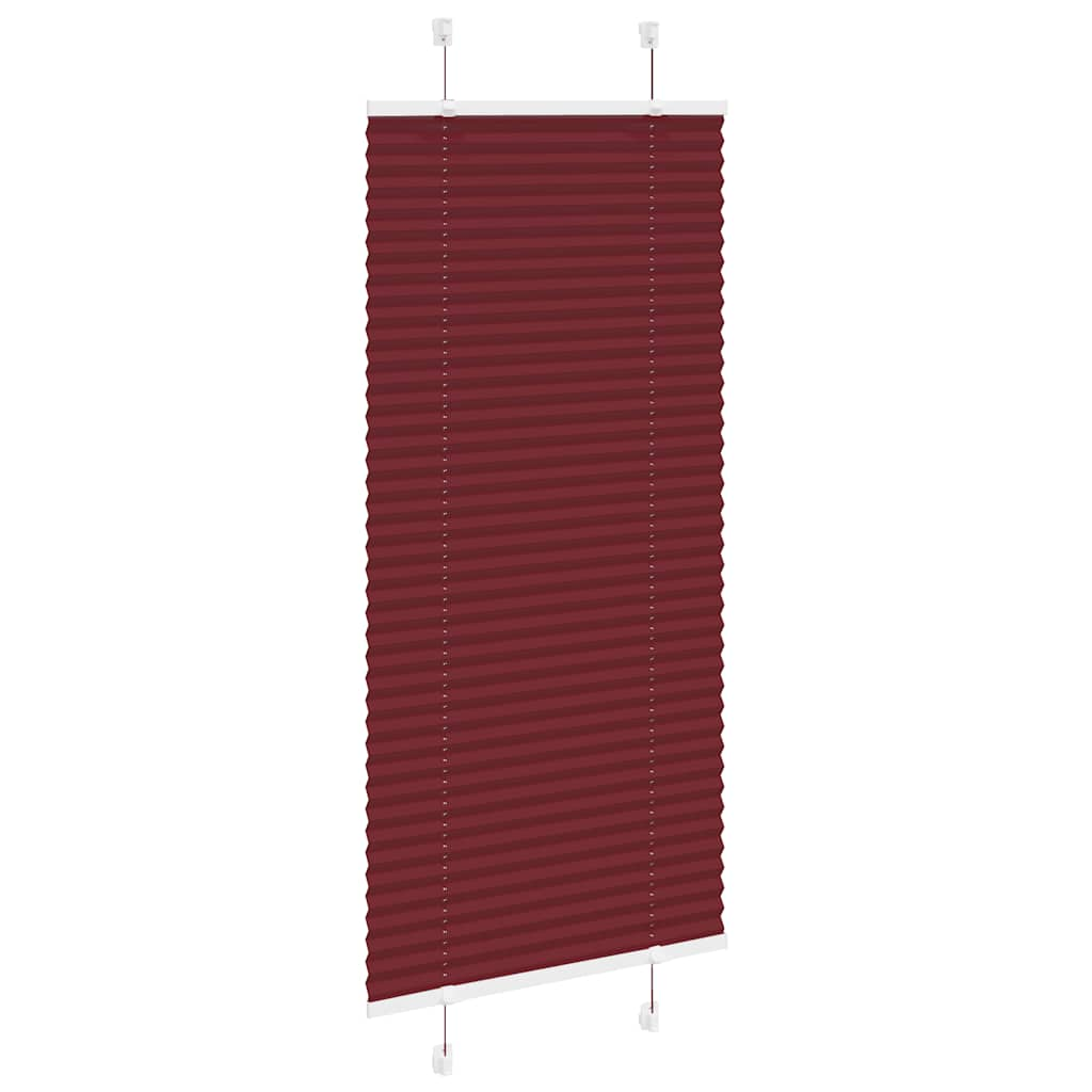 Pleated Blind Bordeaux Red 55x150 cm Fabric Width 54.4 cm Polyester