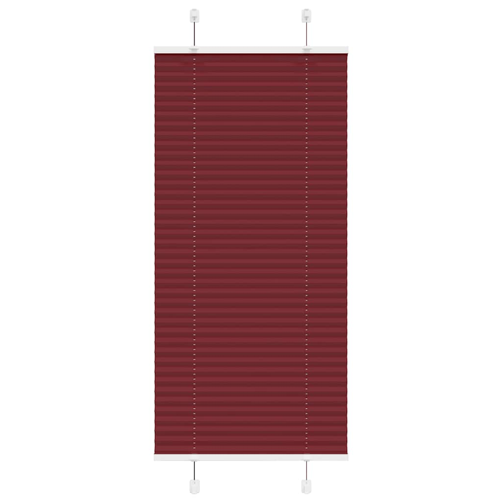 Pleated Blind Bordeaux Red 60x150 cm Fabric Width 59.4 cm Polyester