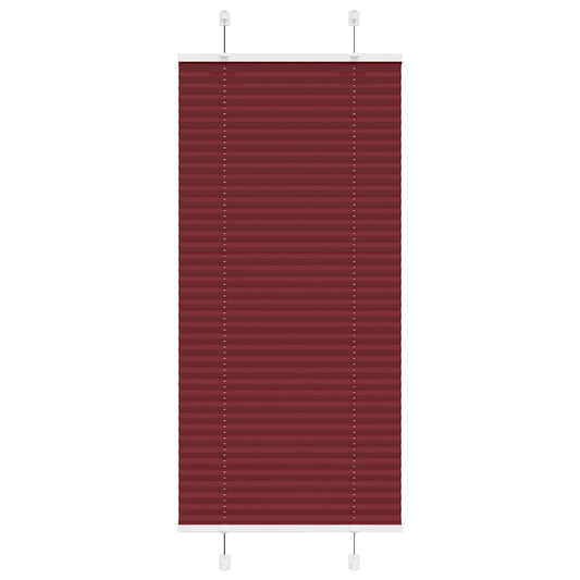 Pleated Blind Bordeaux Red 60x150 cm Fabric Width 59.4 cm Polyester