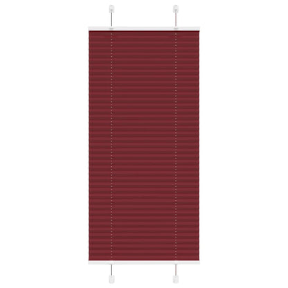 Pleated Blind Bordeaux Red 65x150 cm Fabric Width 64.4 cm Polyester