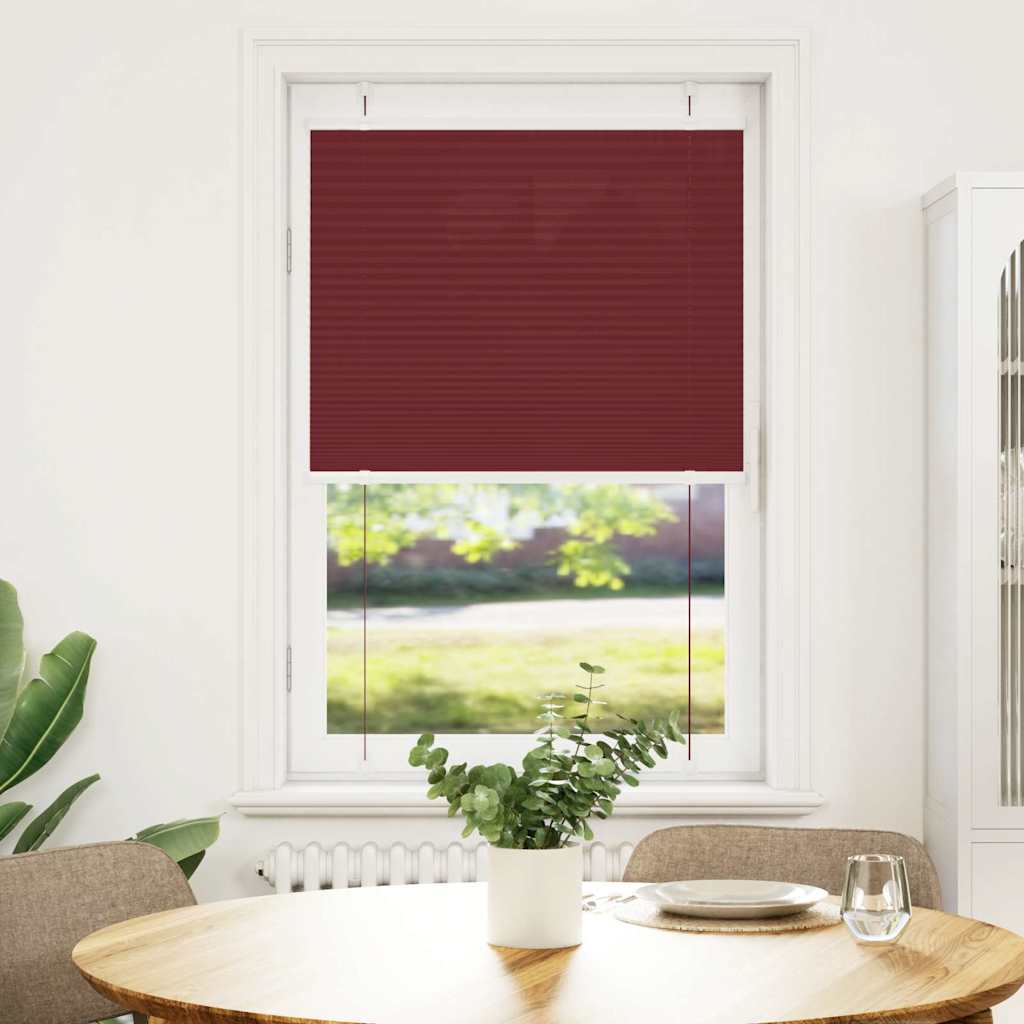 Pleated Blind Bordeaux Red 70x150 cm Fabric Width 69.4 cm Polyester