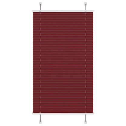 Pleated Blind Bordeaux Red 80x150 cm Fabric Width 79.4 cm Polyester