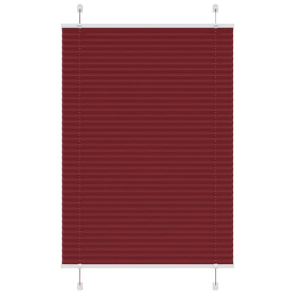 Pleated Blind Bordeaux Red 90x150 cm Fabric Width 89.4 cm Polyester