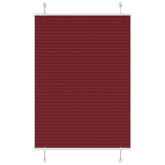 Pleated Blind Bordeaux Red 90x150 cm Fabric Width 89.4 cm Polyester