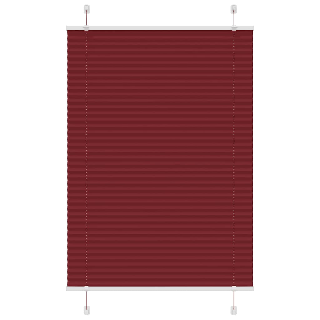 Pleated Blind Bordeaux Red 95x150 cm Fabric Width 94.4 cm Polyester