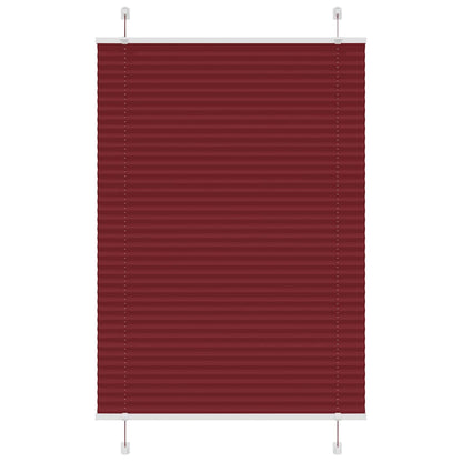 Pleated Blind Bordeaux Red 95x150 cm Fabric Width 94.4 cm Polyester