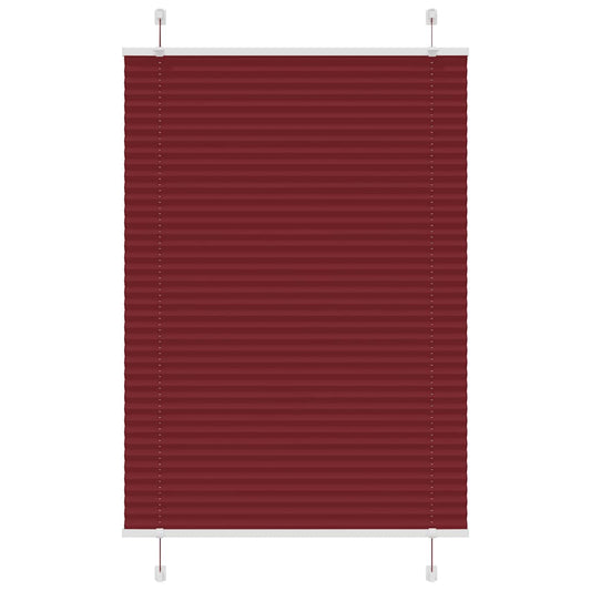 Pleated Blind Bordeaux Red 95x150 cm Fabric Width 94.4 cm Polyester