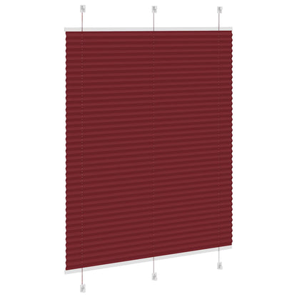 Pleated Blind Bordeaux Red 110x150 cm Fabric Width 109.4 cm Polyester