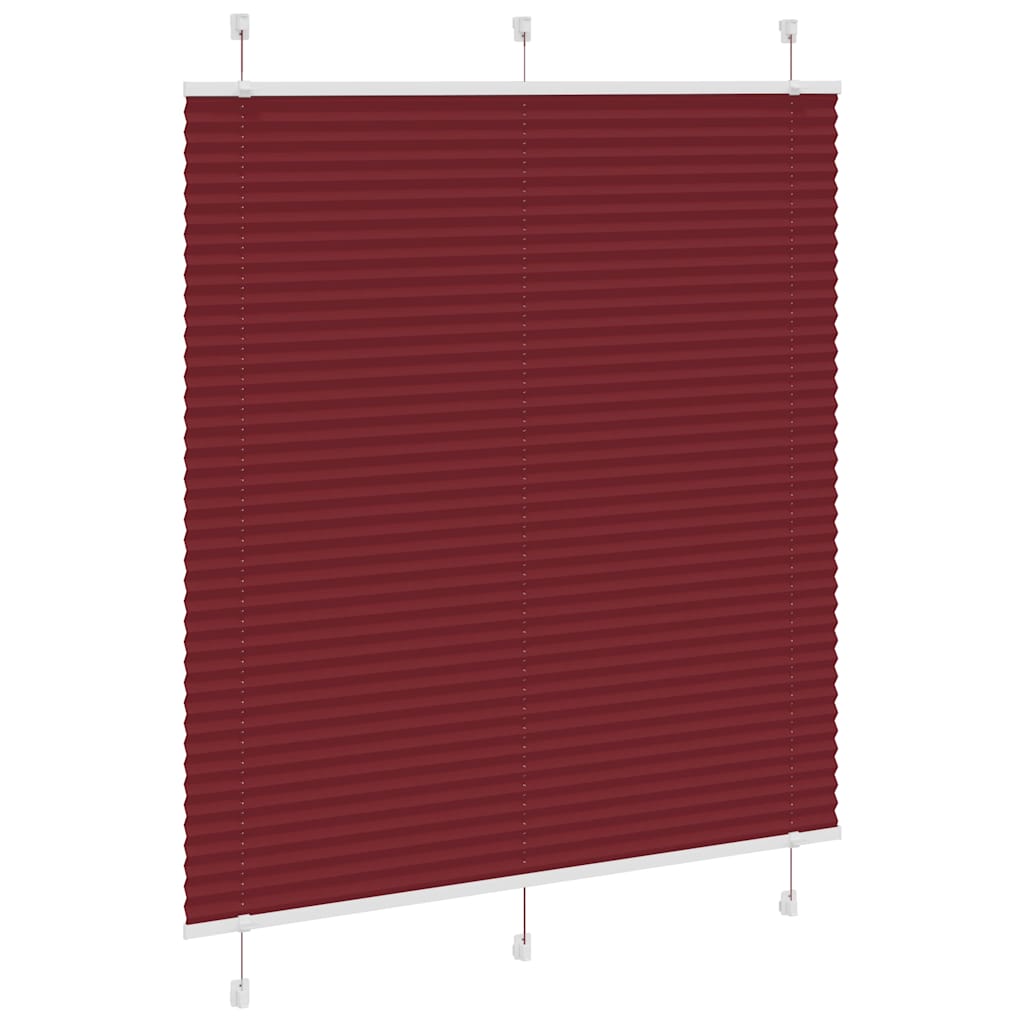 Pleated Blind Bordeaux Red 115x150 cm Fabric Width 114.4 cm Polyester