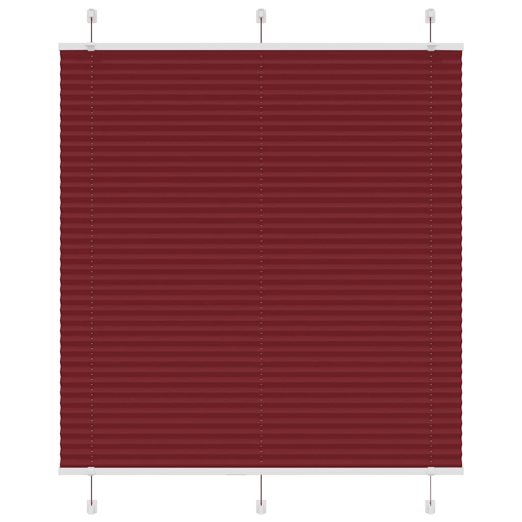 Pleated Blind Bordeaux Red 120x150 cm Fabric Width 119.4 cm Polyester