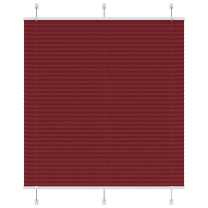 Pleated Blind Bordeaux Red 120x150 cm Fabric Width 119.4 cm Polyester