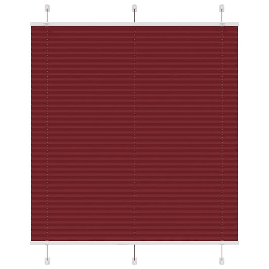 Pleated Blind Bordeaux Red 120x150 cm Fabric Width 119.4 cm Polyester