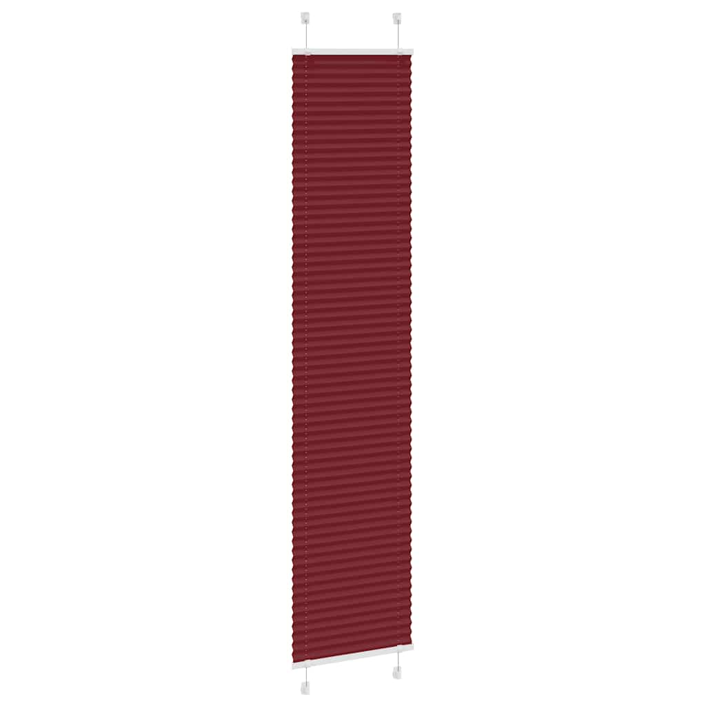 Pleated Blind Bordeaux Red 40x200 cm Fabric Width 39.4 cm Polyester