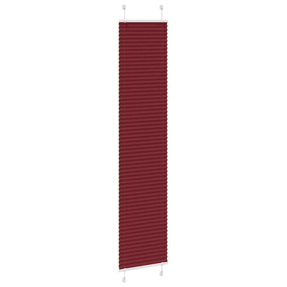 Pleated Blind Bordeaux Red 40x200 cm Fabric Width 39.4 cm Polyester